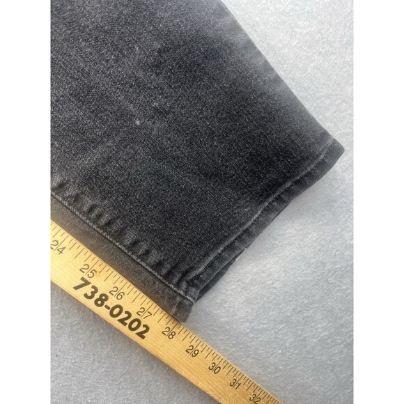 Levis 505 Straight Leg Womens 6 Denim Black Jeans Size 6S 28x30 Short Stretch - Picture 7 of 11
